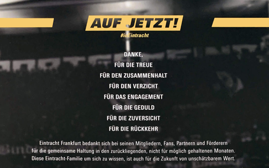 Eintracht Frankfurt sagt Danke!